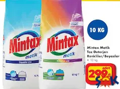 MİNTAX MATİK TOZ DETERJAN 10 KG fiyat ve kampanya bilgisi